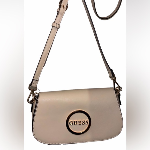 GUESS Taupe Crossbody with Gold Ring Logo - Picture 3 of 5